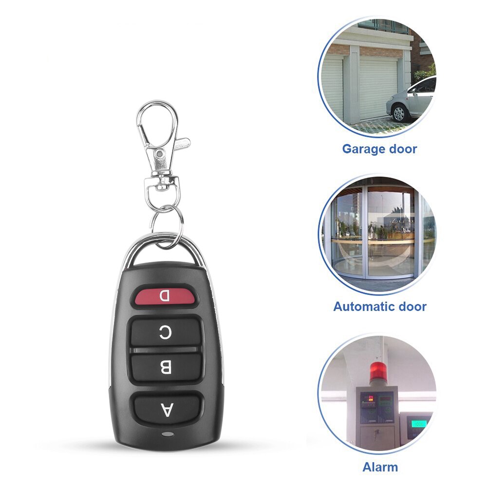 Copy 433.92MHz Remote Contol 4 Channel Garage Door Gate Remote Control Fixed Code Frequency 433MHz