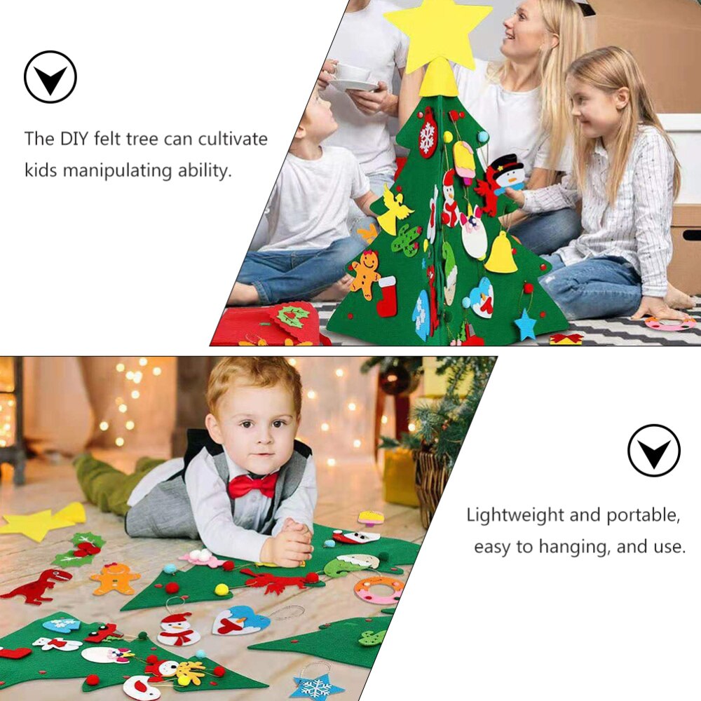 1 Set DIY Felt Christmas Tree Felt DIY Trees Year Felt Christmas Tree