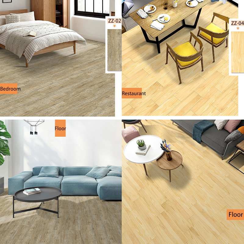 10Pcs Floor Sticker Waterdichte Pvc Hout Textuur Decoratieve Tegel Stickers Thuis Board Decor Slaapkamer Woonkamer Diy Kamer Renovatie
