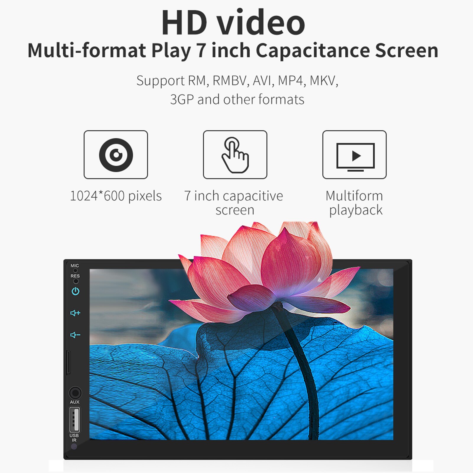 7 Inch Multifunctional HD Touch Screen Car Audio Video Stereo Radio MP5 Player