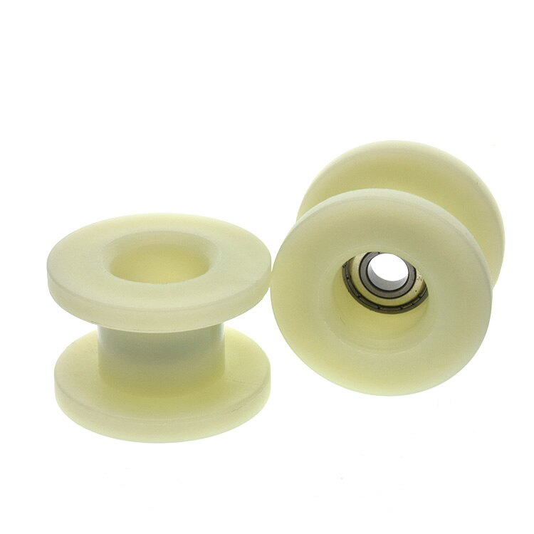 Bearing Plastic-Coated Safety Door Pulley H Groove Guide Wheel Roller 12*64*44mm