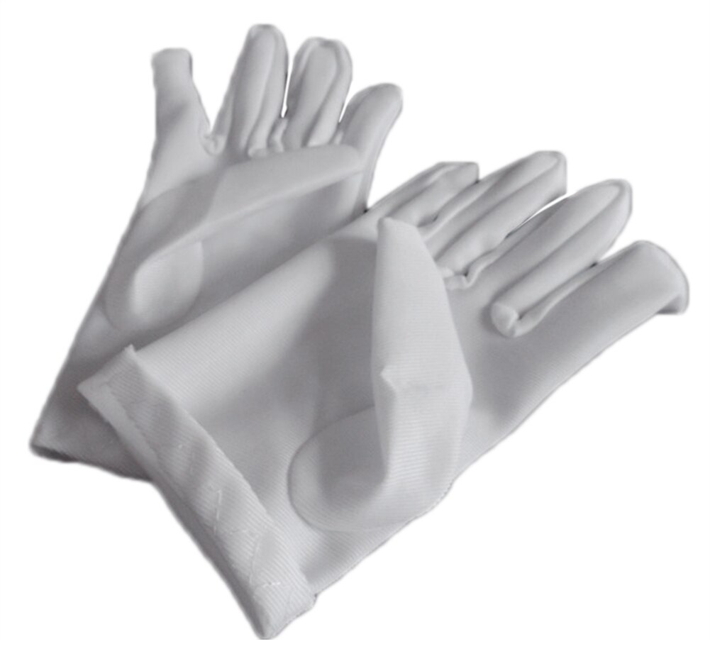 Guantes de baile para niños y niñas, manoplas elásticas blancas de rendimiento para Festival, cortas, para guardería, 1 par, Q3W6