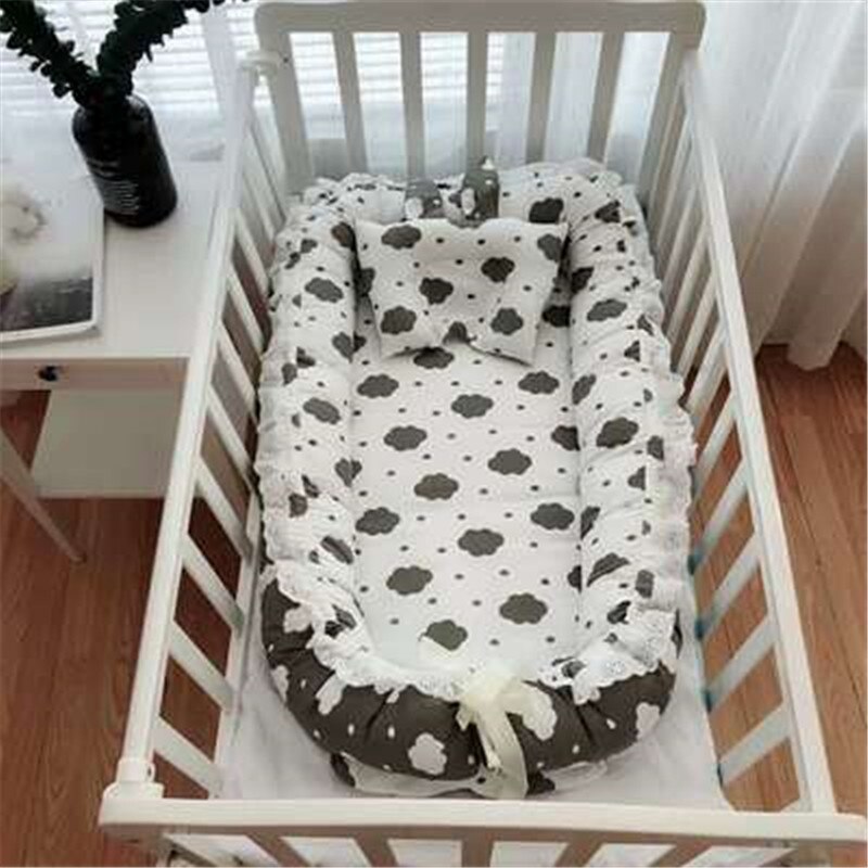 Baby Crib Neonatal Cotton Fiber Lace Simulation Uterus Portable Removable And Washable Isolation Bed Baby Nest: 1