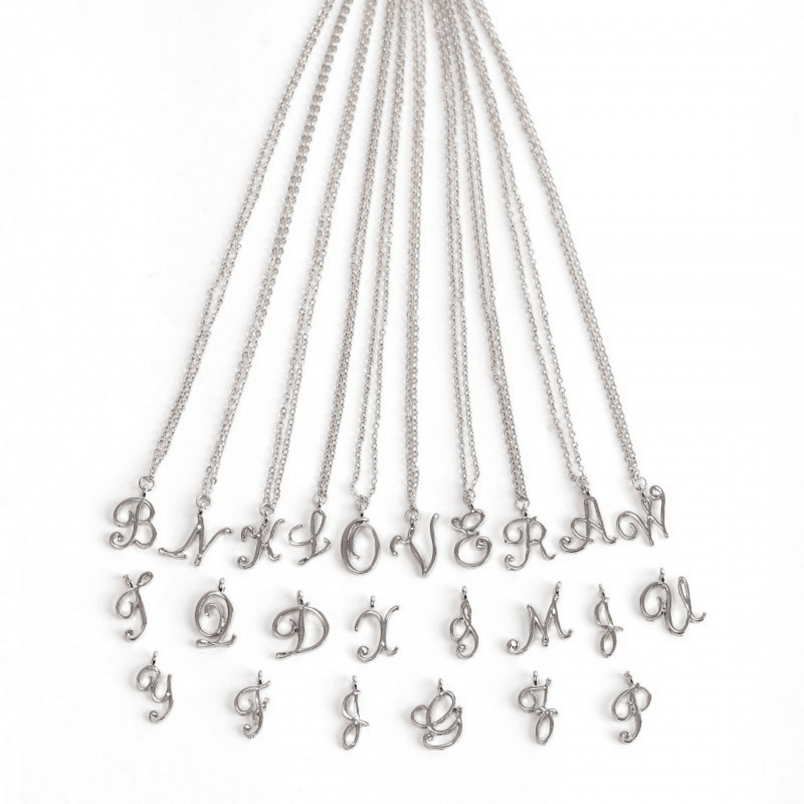 Anheng klassisk halskjede til kvinne 26 bokstaver engelsk kjede bokstav krageben hjem gjør-det-selv kjede choker rustfritt stål dame choker