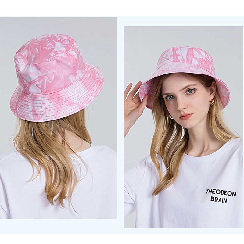 Moda lato damska czapka rybaczka krawat barwnik okap kapelusz rybaka bawełna odkryty składany czapka na basen oddychająca przenośna para pion kapelusz