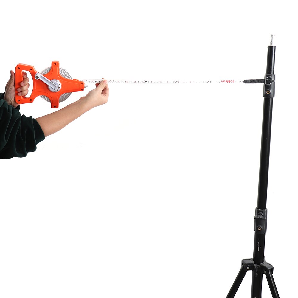 1 Roll Long Tape Measuring Ruler Tape Open Reel Fiberglass Tape Measure for Construction Measurement