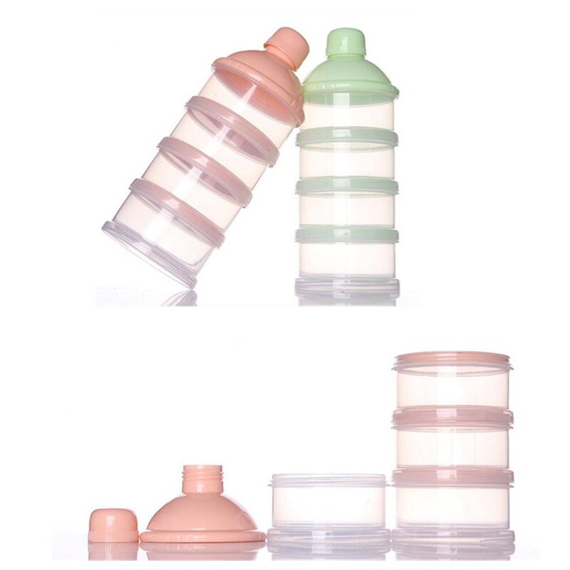 3 4 5 lags gittercelle bærbar mælkepulver formel dispenser madbeholder opbevaringsfoderkasse til babybørn