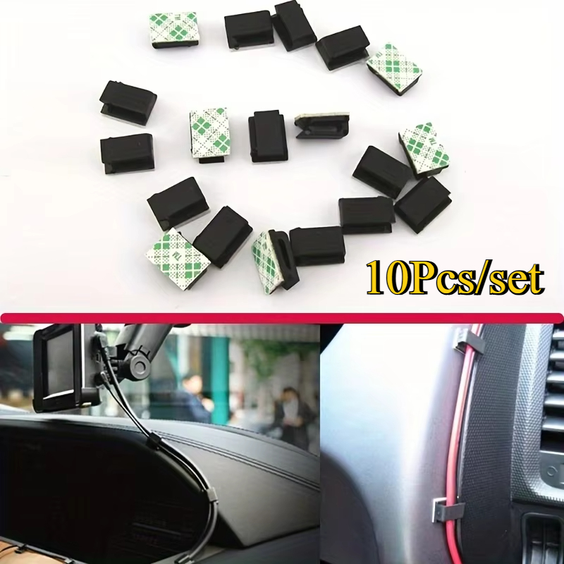 10Pcs/Set Car Wire Management Harness - Self-Adhesive Clamp