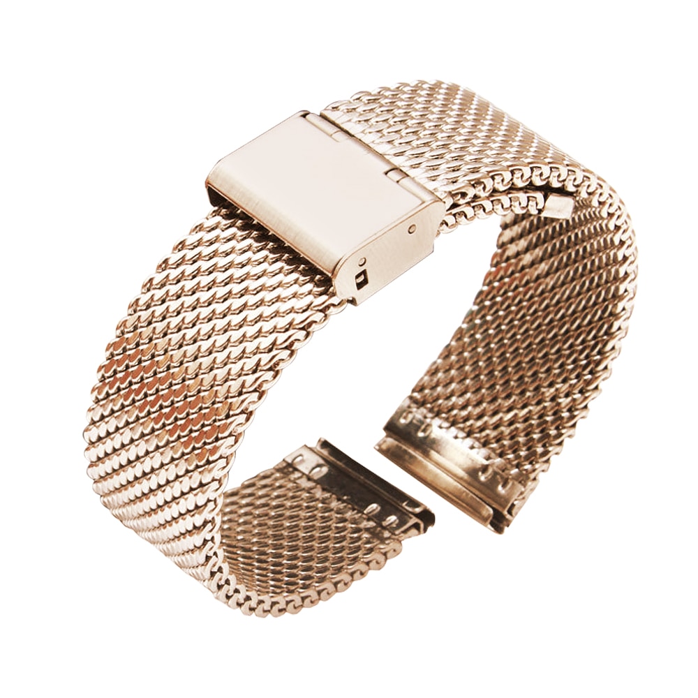 18mm 20mm 22mm 24mm Quick Release Universal Milanese Armband Uhr Band Mesh Edelstahl Strap Handgelenk gürtel Armband Schwarz