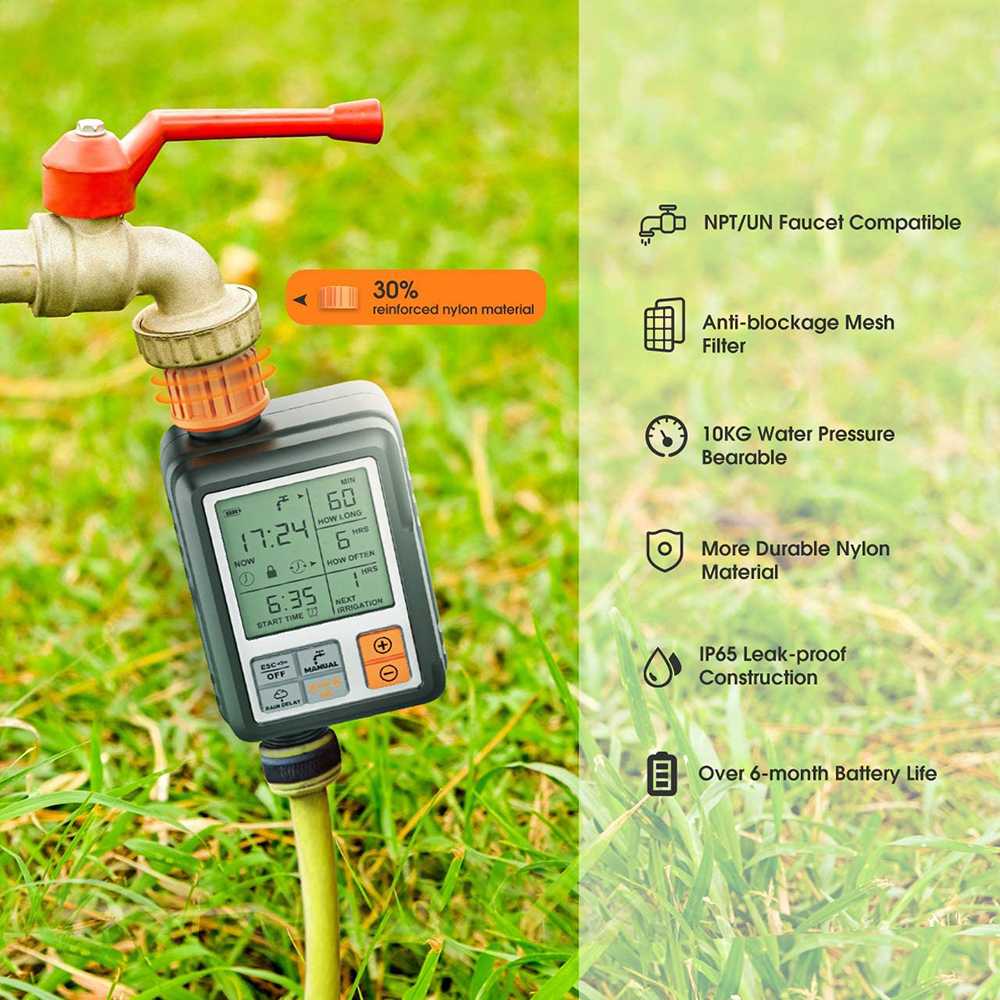 LCD Screen Automatic Electronic Water Timer Sprinkler Controller Outdoor Garden Timer Automatic Watering Device Irrigation Tools