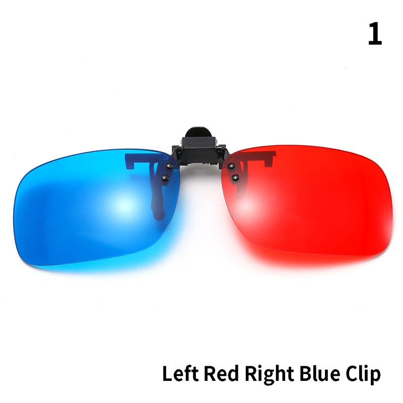 Gafas 3D de color rojo, azul y verde, montura negra para gafas de TV de película Anaglyph dimensionales para películas 3D: YELLOW