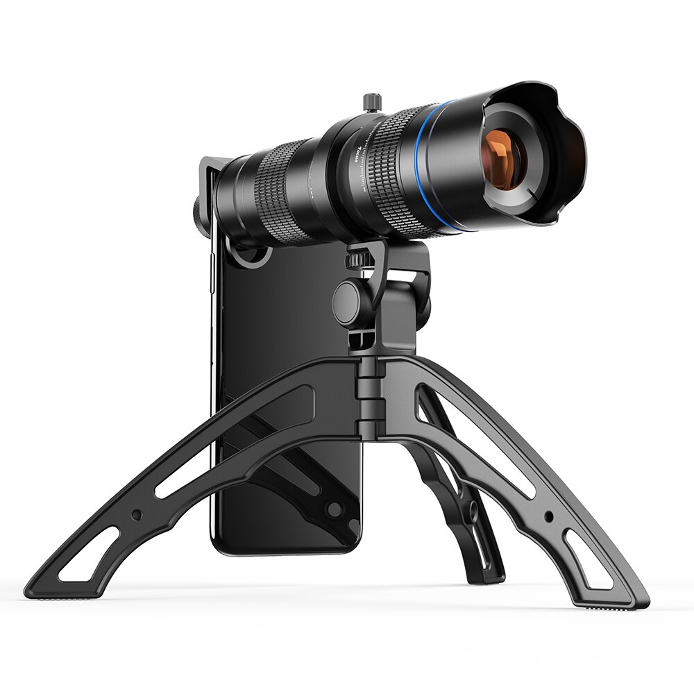 APEXEL-telescopio con Zoom HD 20x-40x, teleobjetivo, lente Monocular móvil, trípode para Selfie, Monocular con Control remoto para todos los teléfonos inteligentes: Zoom Lens Kit