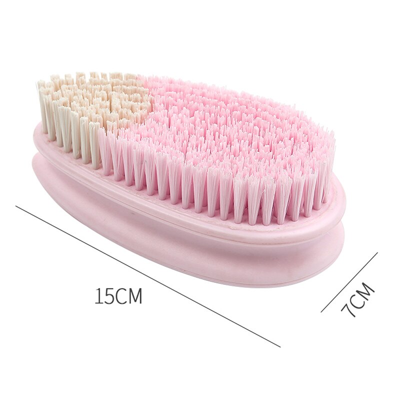 Multi-function Brush Handle Boot Cleaner Portable Shoe Cleaning Kit Laundry Tool Home Floor Brushes Shoe Cleaning Care Brush: Pink Laundry Brush