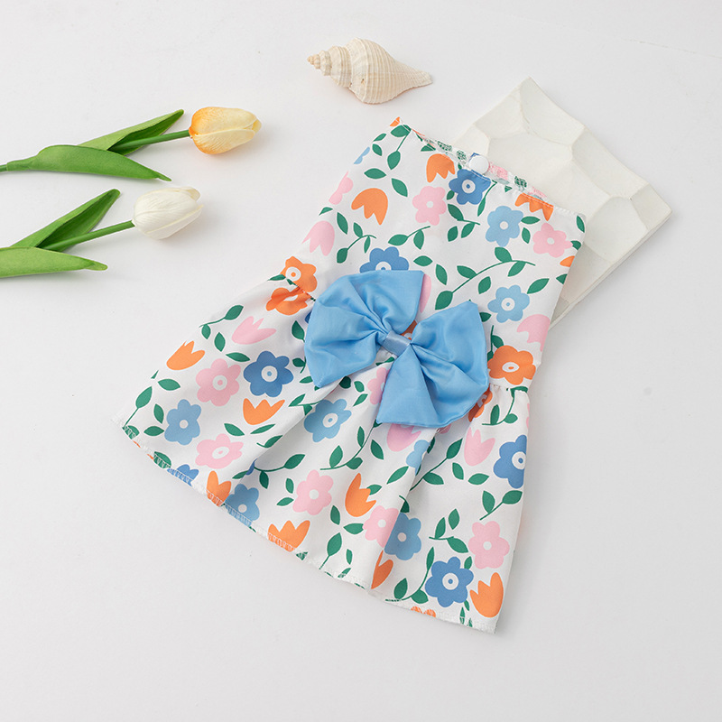 Vestido de princesa para perro, falda para mascota gatito, bonito vestido para perro con lazo de encaje para cachorro pequeño y mediano, Chihuahua, primavera y verano