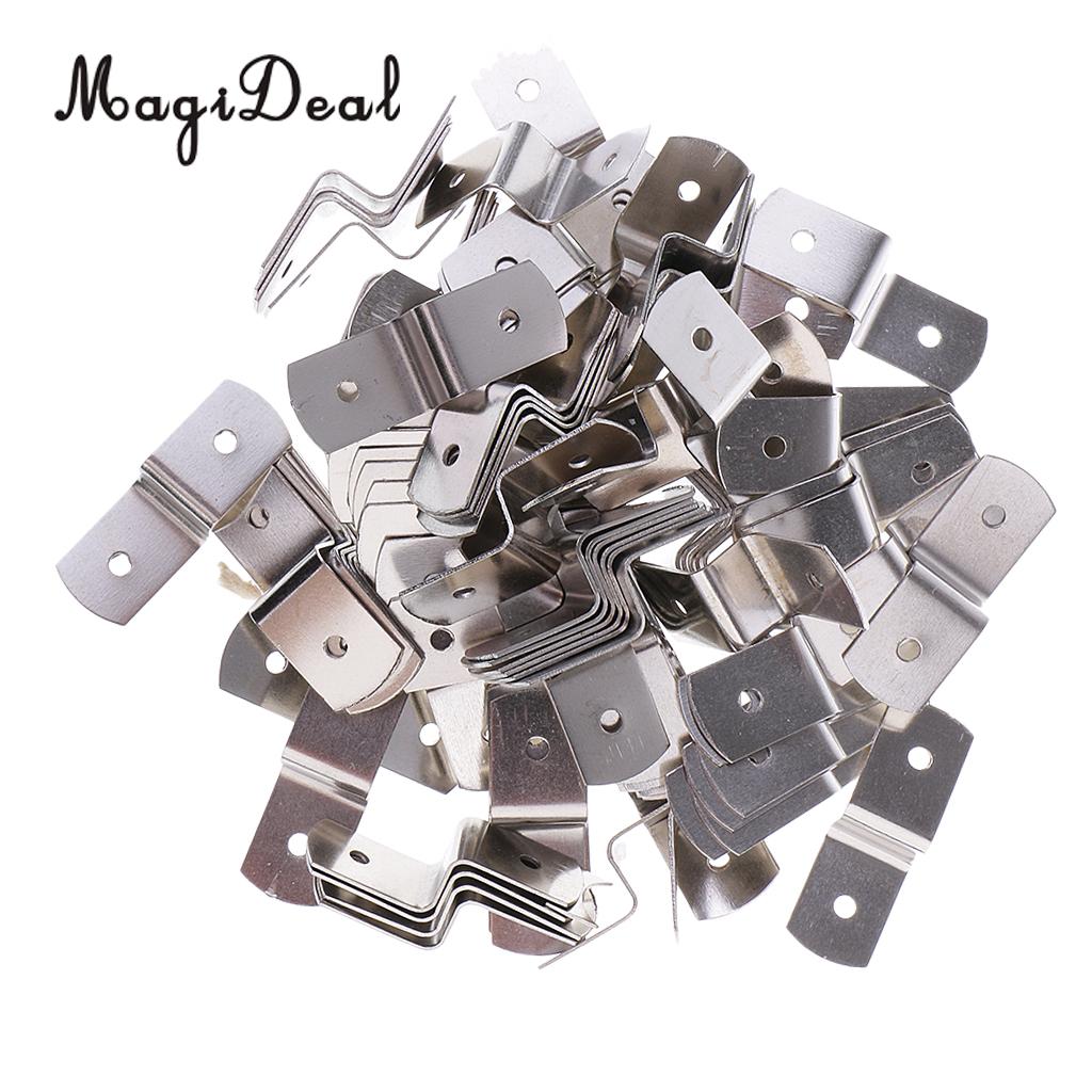 100pcs Meal Offset Mounting Canvas Z Clips for Photo Picture Framing Art Supplies