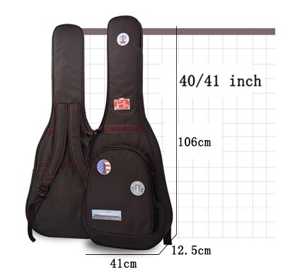 Neue 39/40/41 Zoll Akustische Klassische Gitarre Tasche Fall Rucksack Einstellbare Schulter Gurt Tragbare Verdicken Padded Schwarz: 40 41 inch Wine red