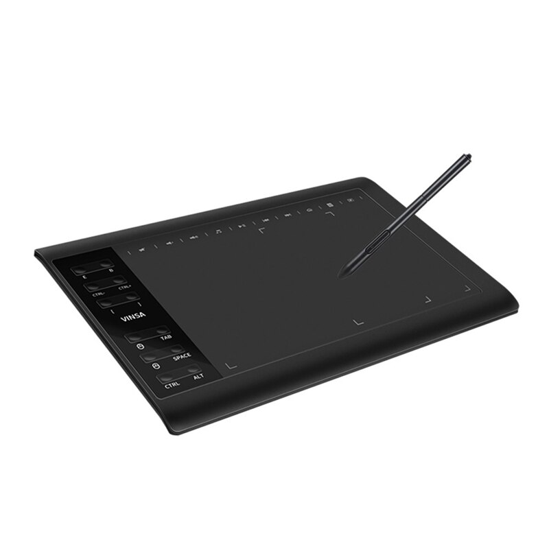 10 x 6 zoll-grafiktablett mit stift, zeichenfläche, 8192 druckstufen, batterieloser stift, unterstützung für otg-funktion