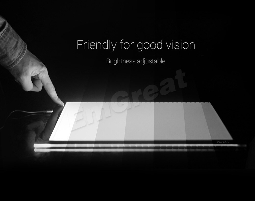 Parblo A4 Led Light Pad Copy Tracing Light Box Borad A4S Graphic Led Light Pad as Huion L4S + 3 in 1 Cleaning Kit )
