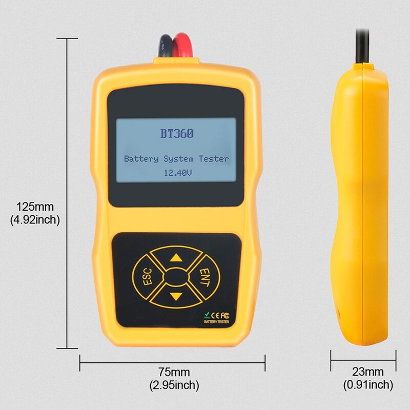 12V Car Battery Tester Digital Automotive Diagnostic Battery Tester Analyzer Vehicle Cranking Charging Scanner Tool