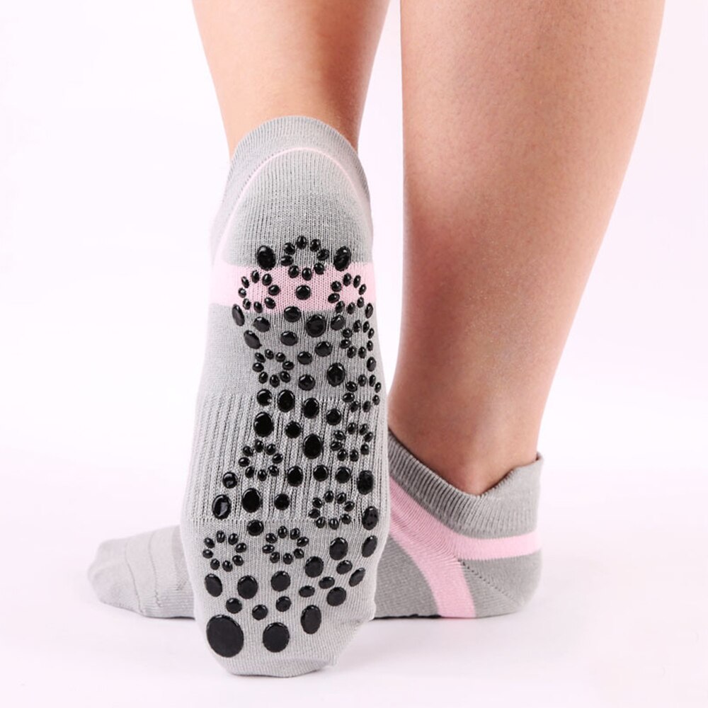 Calcetines antideslizantes de algodón para adultos, cómodos, transpirables, para deportes al aire libre, tobilleros, para Yoga, 1 par: grey
