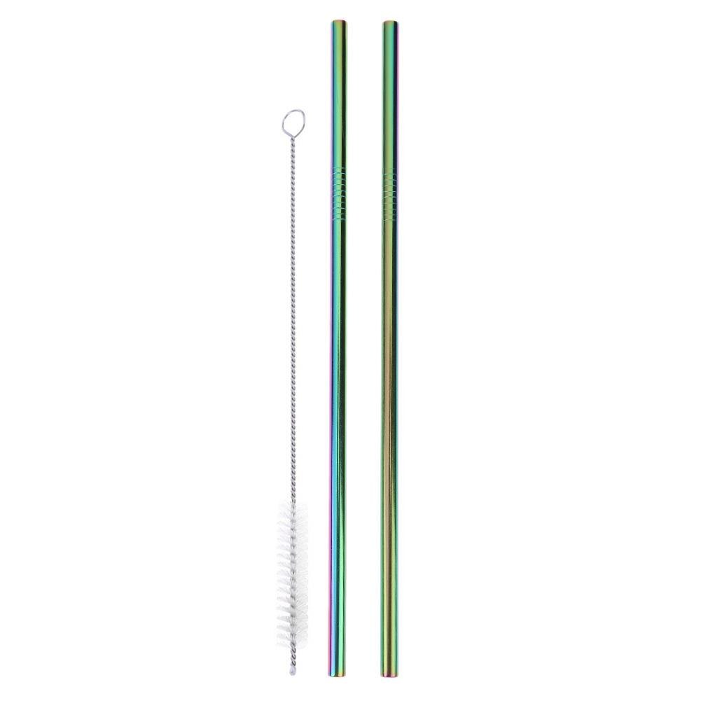 Pajillas reutilizables de acero inoxidable, cepillo limpiador, accesorios pequeños para Bar y en casa, 3 piezas: 5