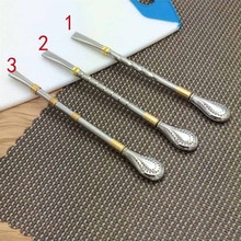 Thee Filter Yerba Mate Roestvrij Staal Thee Rietjes Bombilla Kalebas Herbruikbare Thee Gereedschap Rietje Lepel Wasbare Koffie Thee Tool