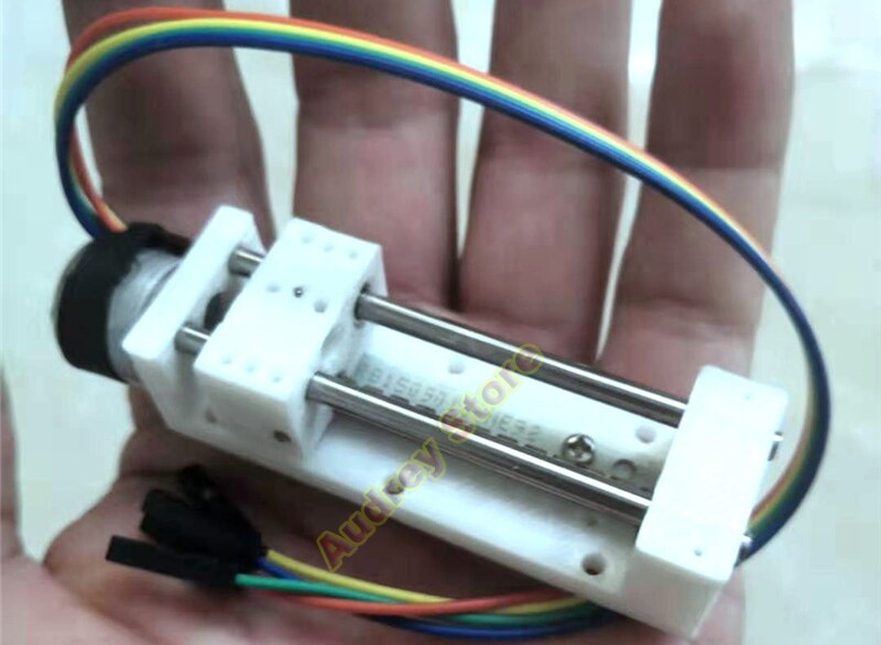 Motor paso a paso de tornillo lineal micro de 15mm, 2 fases, 4 cables, usado con deslizador de soporte