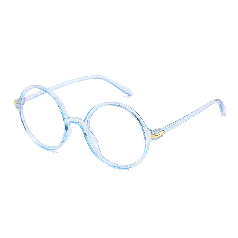 Eyewear Eyeglasses Black Circle Round Vintage Retro PC Frame Clear Lens Glasses Round Optical Glasses Eye Glasses A0026: blue white