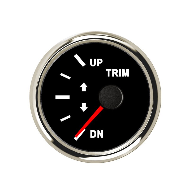 Mini Round Boat Trim Gauge Marine Trim Tilt Indicator for Inboard Outboard Engine Car Motorcycle 52mm LED: BS 0-190 ohm
