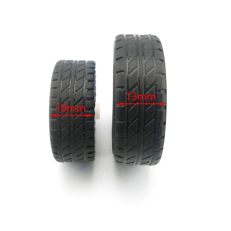 Rubber Wheels 2*30mm 2.5*38mm 3*38mm Miniature Tires Simulation Tyres Spare Parts for DIY 4WD Electric Trolley Model