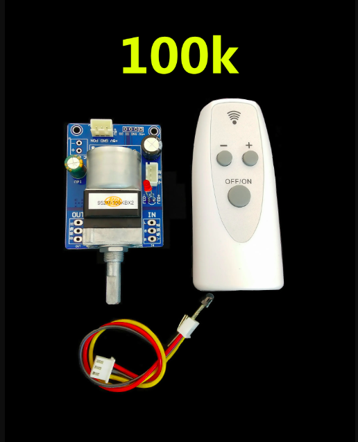 Placa de Control de volumen con Control remoto por infrarrojos HiFi, amplificador APLS, preamplificador, potenciómetro de Motor, ajusta el módulo de volumen: Azul