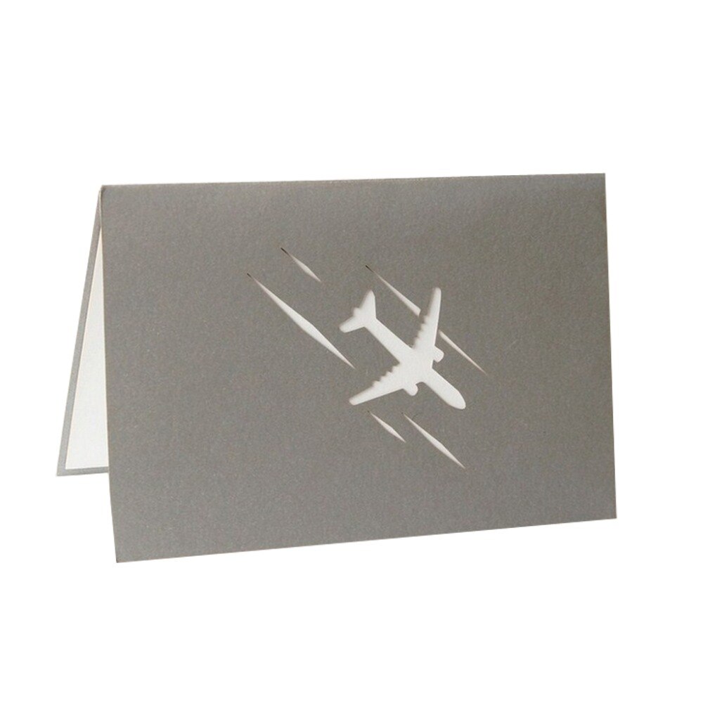 3D Pop Up Airplane Greeting Cards Christmas Birthday Valentine Invitation -Y102