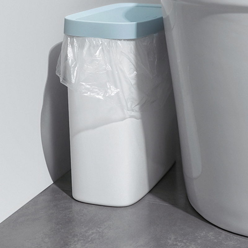 Kitchen Smart Trash Can Bathroom Plastic Trash Can Narrow: Pink