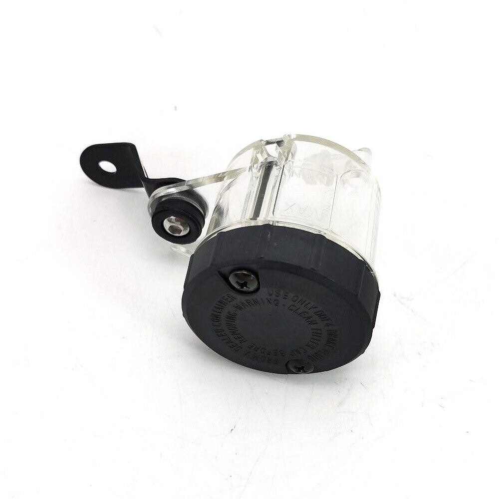 Depósito de freno delantero de motocicleta, botella de líquido de embrague, tanque de aceite de cilindro maestro para Honda, Yamaha, Suzuki, Kawasaki, Chopper, Bobber: clear