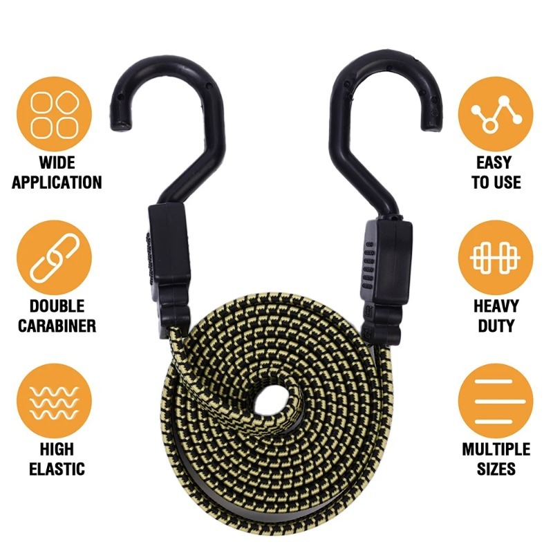 Nuovi elastici Corda per bagagli in gomma Ganci per cavi Bici Corda per legare Bagagli per biciclette Portapacchi Cinghia Gancio a fascia fissa Accessori per auto