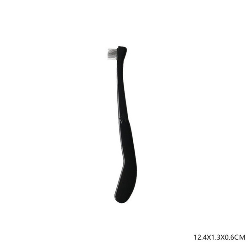 Eyelash Comb Eyelash Separator Tool Eyelash Brush Separator with Comb Cover Eyelash Comb for Eyelash Makeup Brush: GRAY