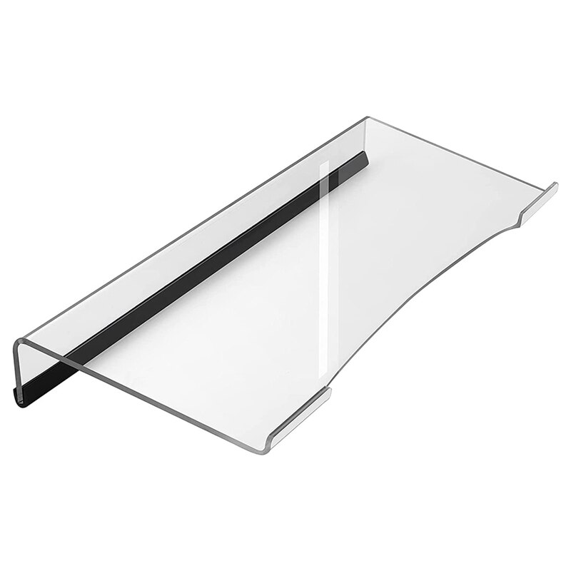 Acrylic Keyboard Holder,Acrylic Tilted Computer Keyboard Holder Clear Keyboard Stand for Ergonomic Typing Office Desk: gray