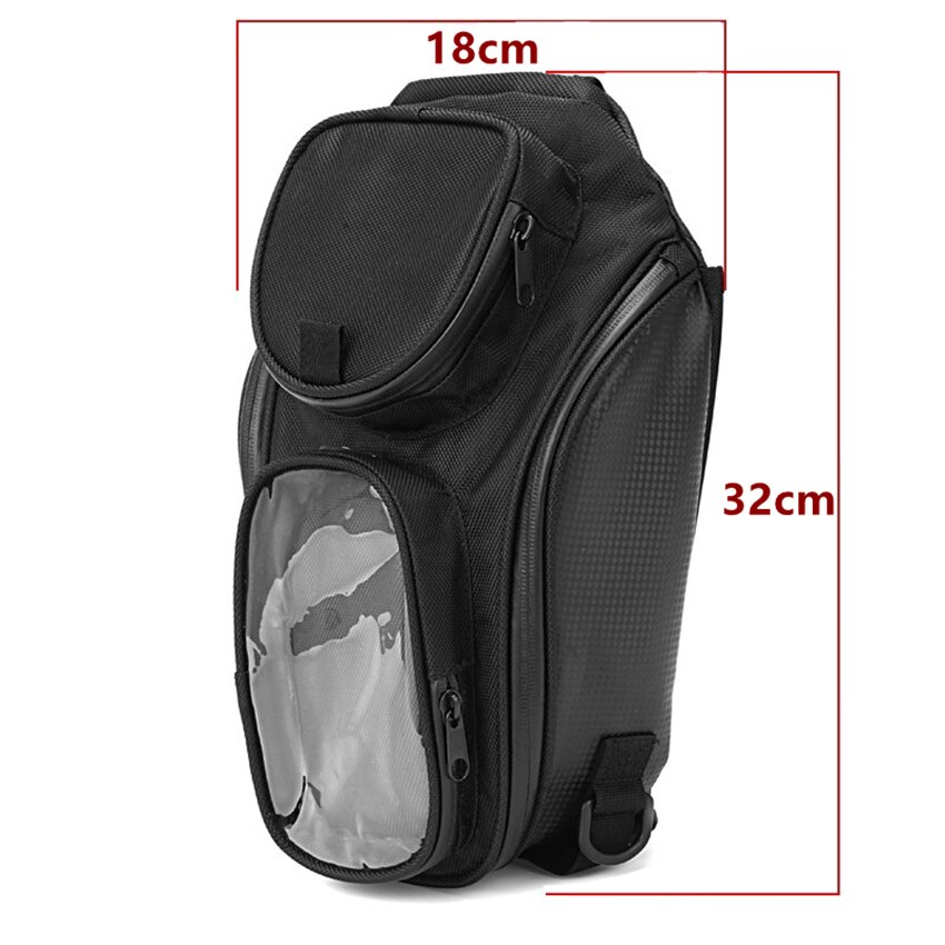 Waterproof Motor Tank Bag Black Oil Fuel Tank Bag Magnetic Motorbike Saddle Bag Single Shoulder Bag Motorcycle Backpack