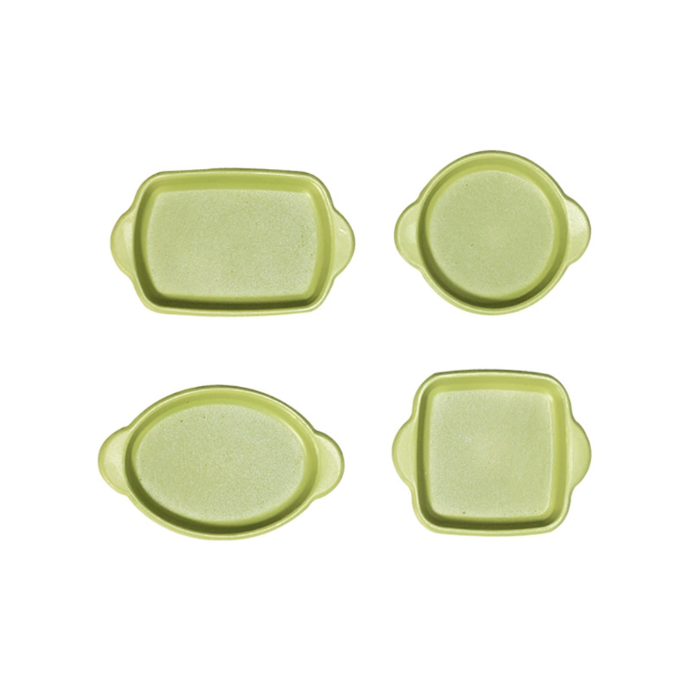 4Pcs 1/12 Dollhouse Miniature Accessories Mini Alloy Dish Model Simulation Plate Toys for Doll House Decoration