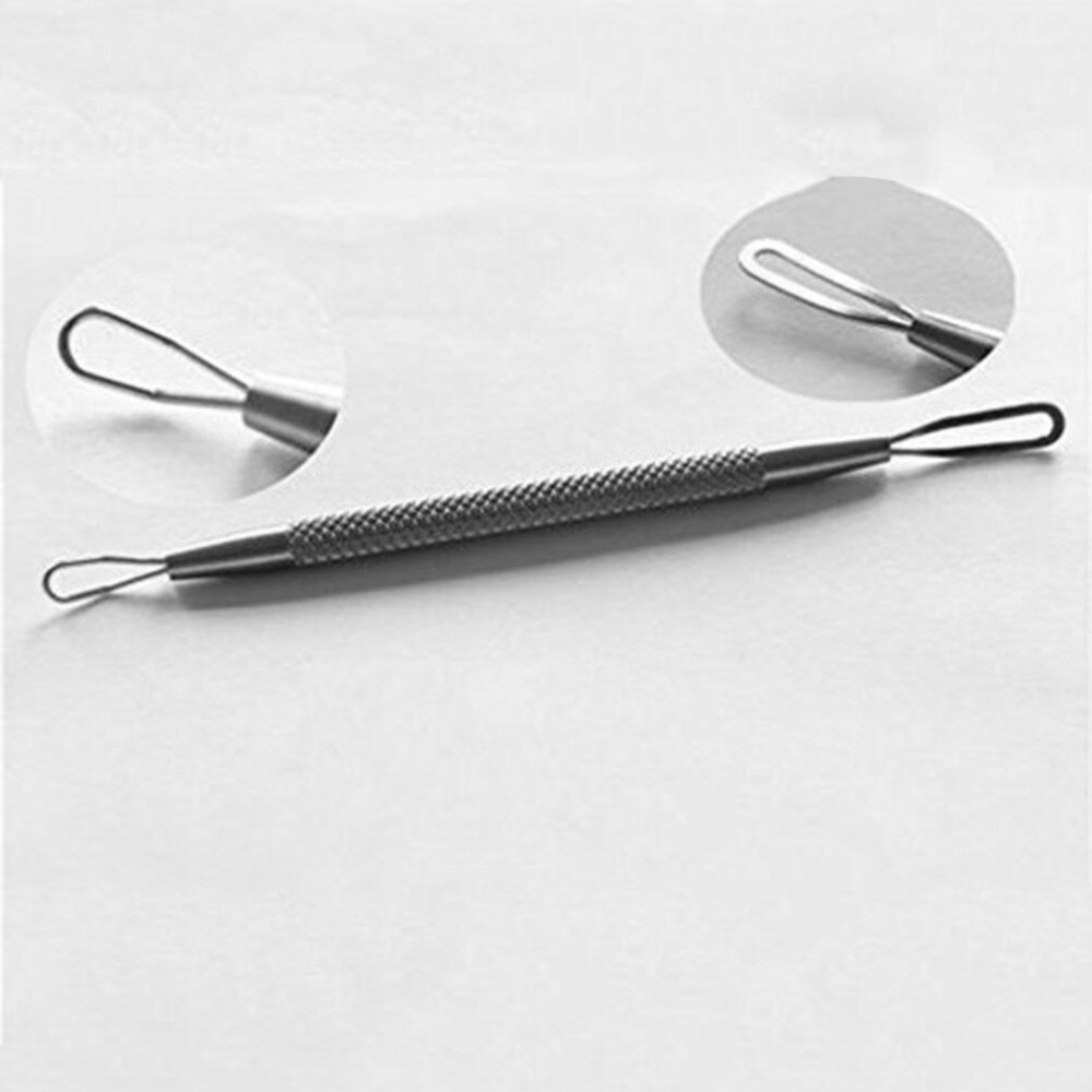 Set van 7 roestvrijstalen mee-eterverwijderaars, naalden voor het verwijderen van mee-eters, puistjes en acne, met leren tas