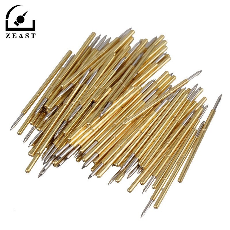 100 kpl  p50-b1 jousimittausanturi pogo pin dia 0.5mm pituus 16.35mm