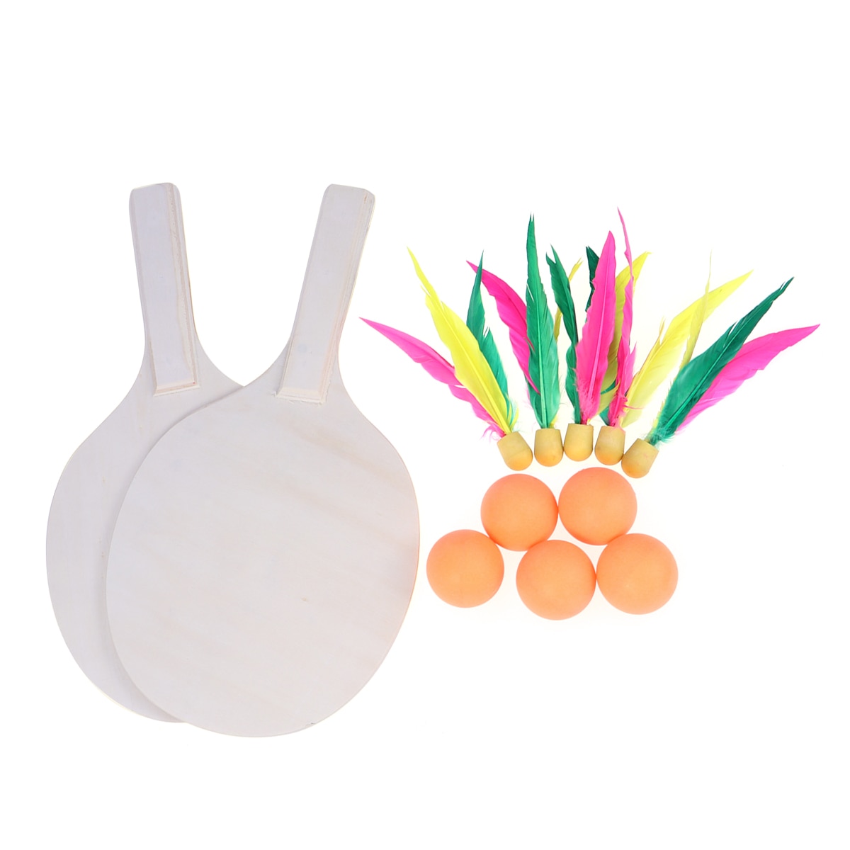 Strand Paddle Bal Game Badminton Tennis Pingpong Strand Cricket Hout Racket Peddels Set Outdoor Racket Game