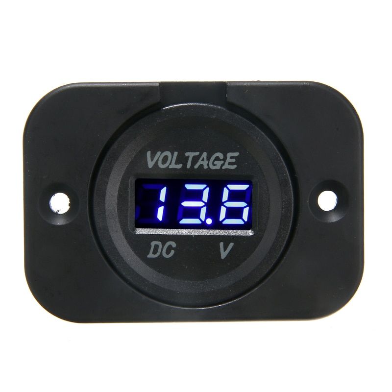 1 stücke DC 12V-24V Blau LED Digital Voltmeter Tafel Auto Motorrad Spannung Meter Anzeige Elektrische Spannung Meter Volt Tester