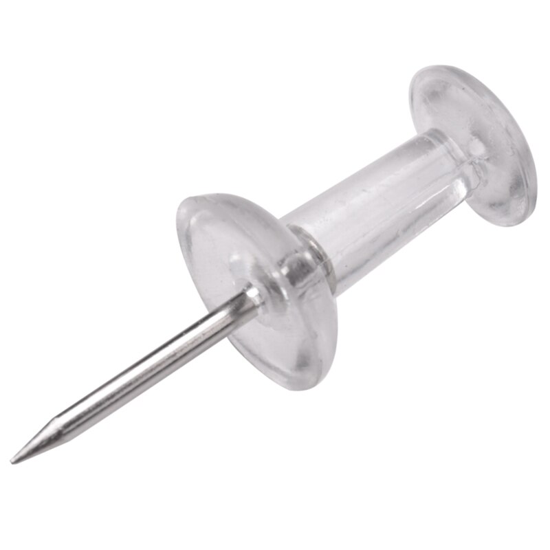 40pz puntine da disegno trasparenti puntine da disegno in acciaio scuola ufficio bacheca