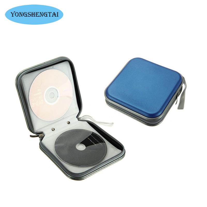 Portable 40pcs Disc CD DVD Wallet Storage Organizer Case Boxes Holder CD Sleeve Hard Bag Album Box Cases with Zipper