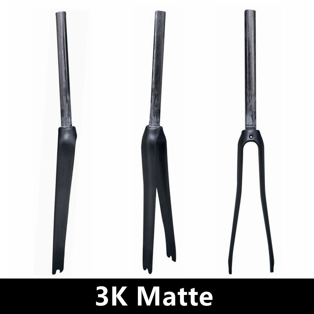 Gloss or Matt 3K UD 12K Carbon Fiber Bicycle Road Bike Fork Cycling Parts 700C Straight 1-1/8" 28.6mm: 3K Matte