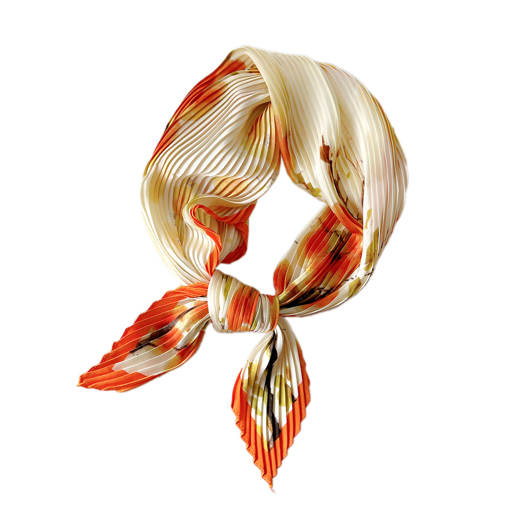 70*70Cm Vouwen Bloemenprint Vierkant Haar Sjaal Bandana 'S Haarband Hoofdband Hoofddoek Hoofddoek Tulband Omslagdoek