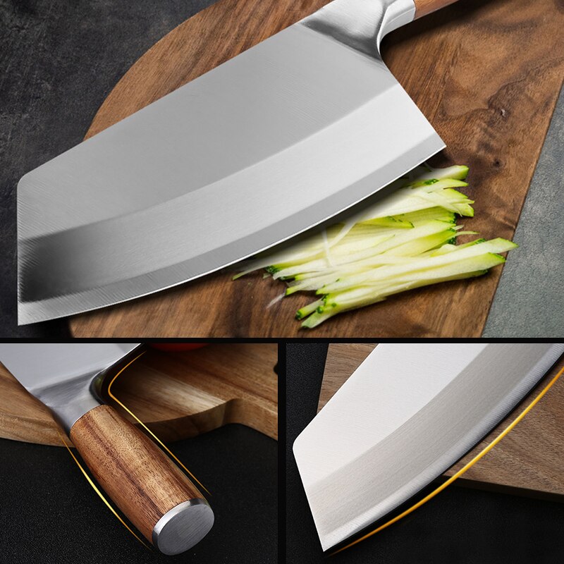 8-inch Chinese Kitchen Knife Stainless Steel Meat Cleaver Chopping Knife Chef Knife