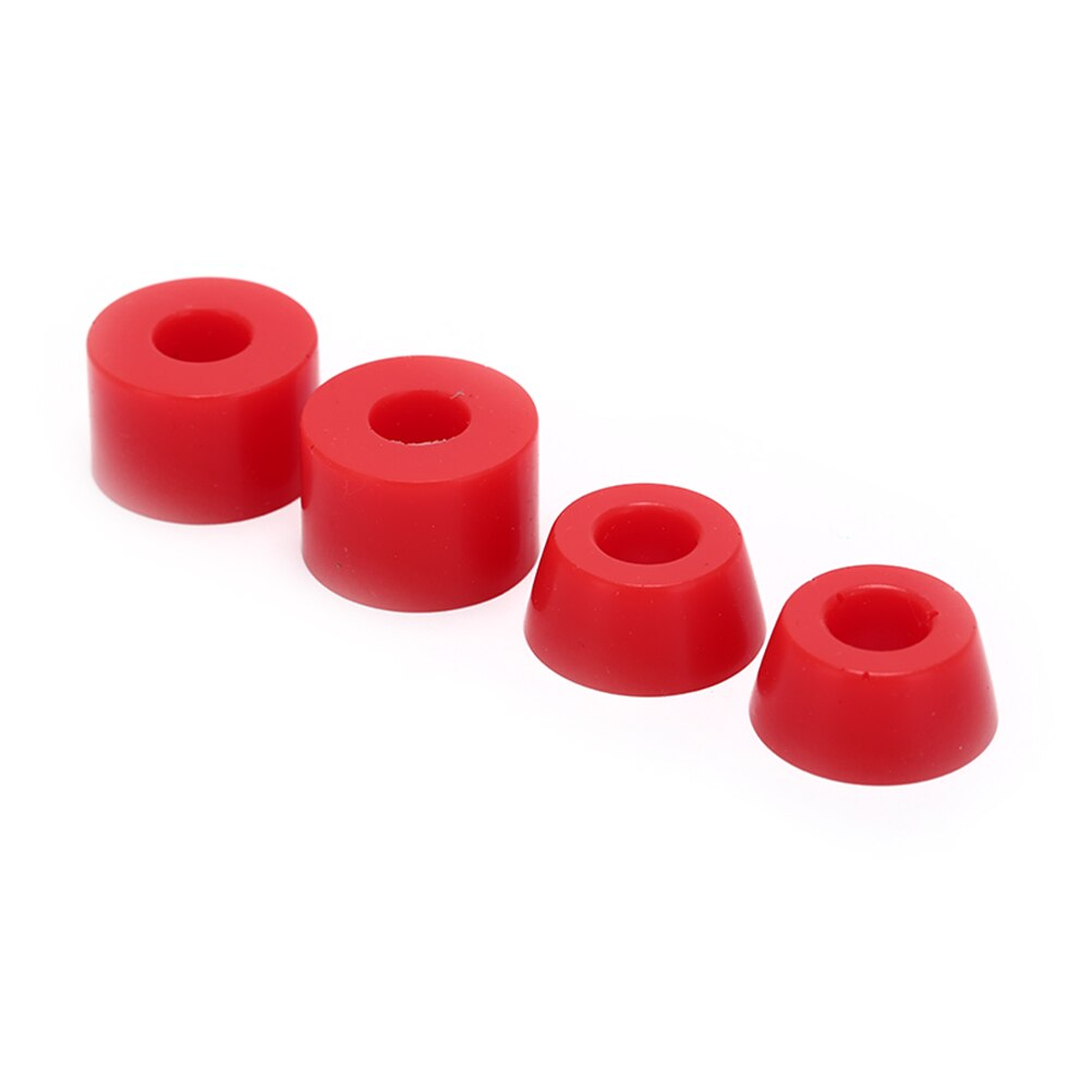 4X Skate Rodas de Caminhão Eixo Bucha Buchas Scooter PU Almofada Dança Longboard Skate Acessórios À Prova de Choque: red