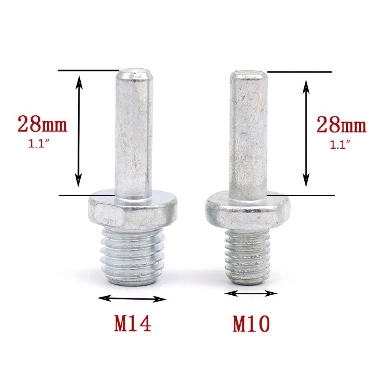 Adaptador de taladro de husillo de tornillo M10/M14 de aleación dura, almohadilla de respaldo, cepillo de alambre, biela para pulir el coche, 10mm/14mm
